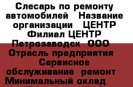 Слесарь по ремонту автомобилей › Название организации ­ ЦЕНТР Филиал ЦЕНТР-Петрозаводск, ООО › Отрасль предприятия ­ Сервисное обслуживание, ремонт › Минимальный оклад ­ 20 000 - Все города Работа » Вакансии   . Мордовия респ.